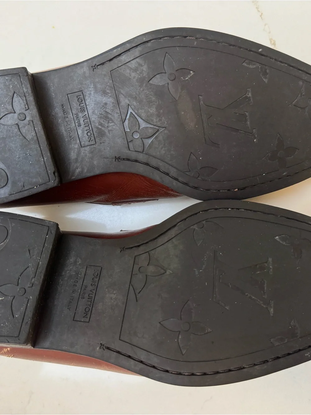 Louis Vuitton Brown Leather Penny Loafers
